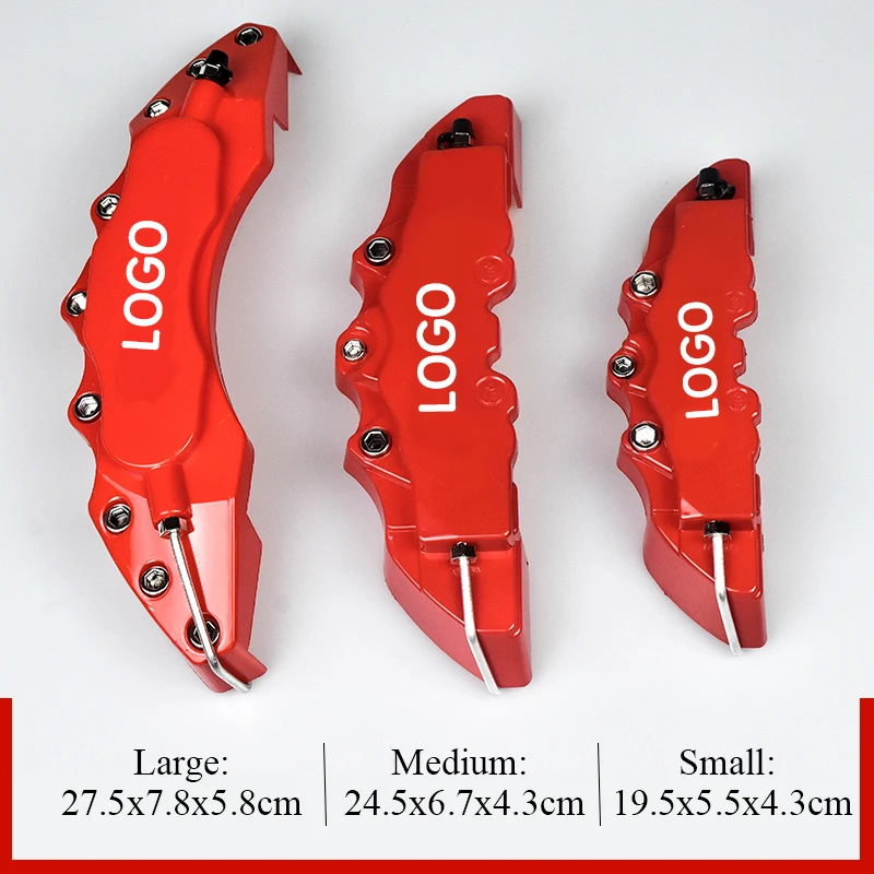 2Pcs S/M/L ABS Car 3D Disc Brake Caliper Covers Sticker For Toyota CROWN COROLLA COASTER LAND CRUISER PRADO REIZ  Accessories