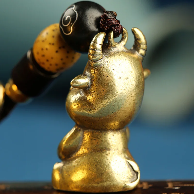 brass bull rope keychain pendant (3)