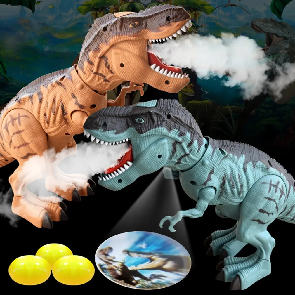 

Electric Spray Dinosaur Moving Walking Dinosaur Walking Tyrannosaurus Rex Toy Electric Dinosaur Lay Eggs Kid Children Gift