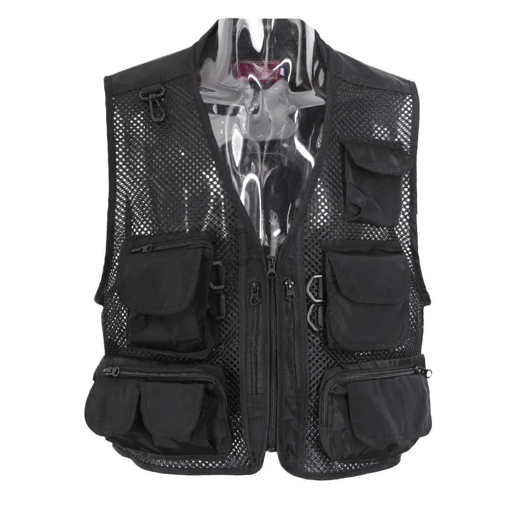 Quick Dry Fishing Vests Men Fly Fishing Vest Outdoor Breathable Hunting Hiking Fisherman Canoe Kayak Vest