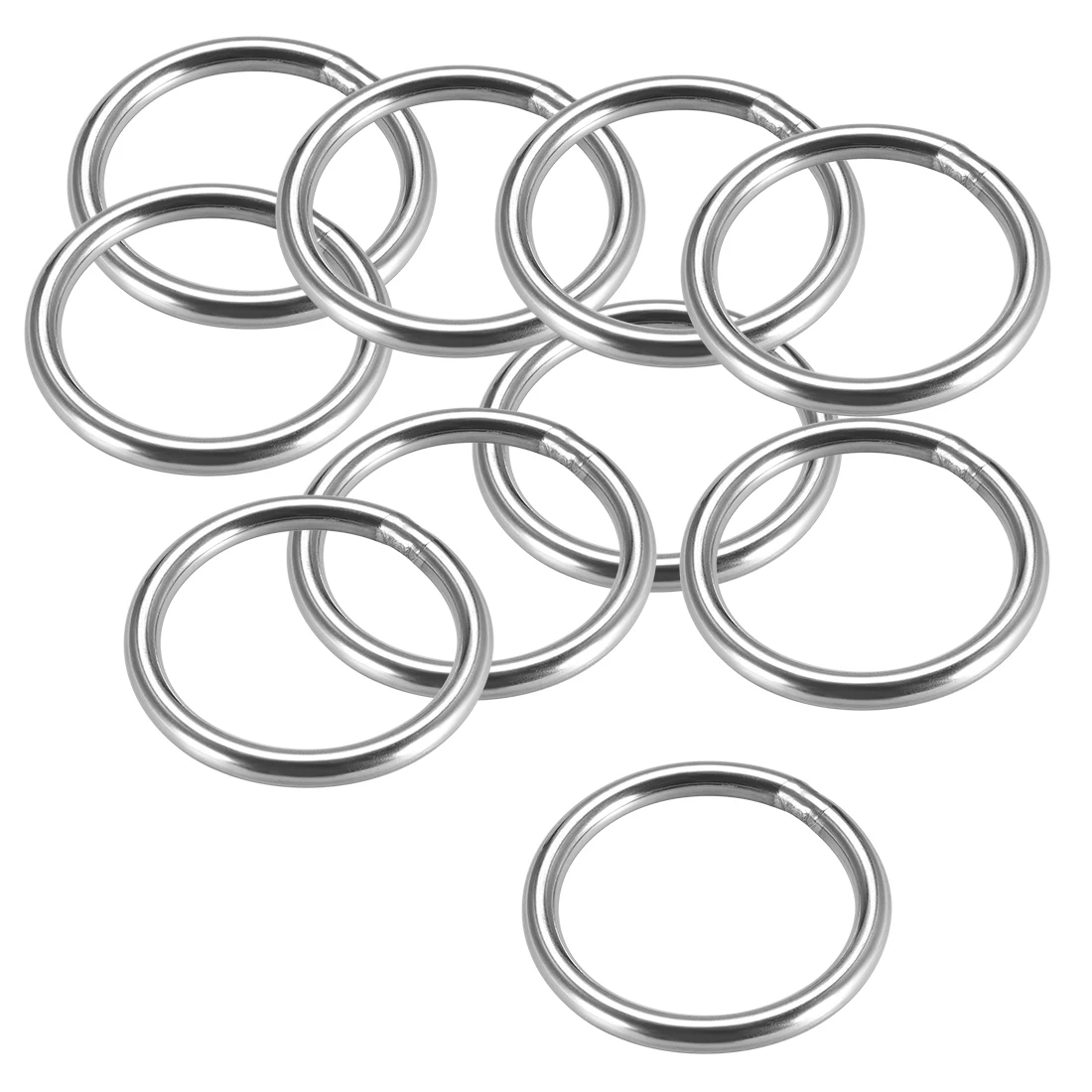 5 Molle A Compressione In Acciaio Inox 304 - Diametro 30mm, Filo 1,6mm, Lunghezza 25mm, Argento