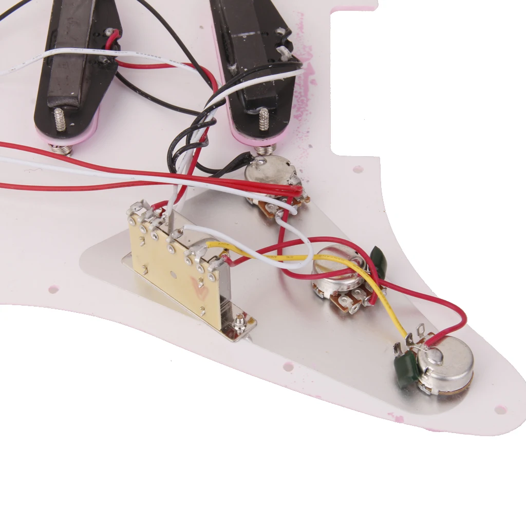 1 шт. Prewired загружен Pickguard W/ручка звукоснимателя для электрогитары части розовый