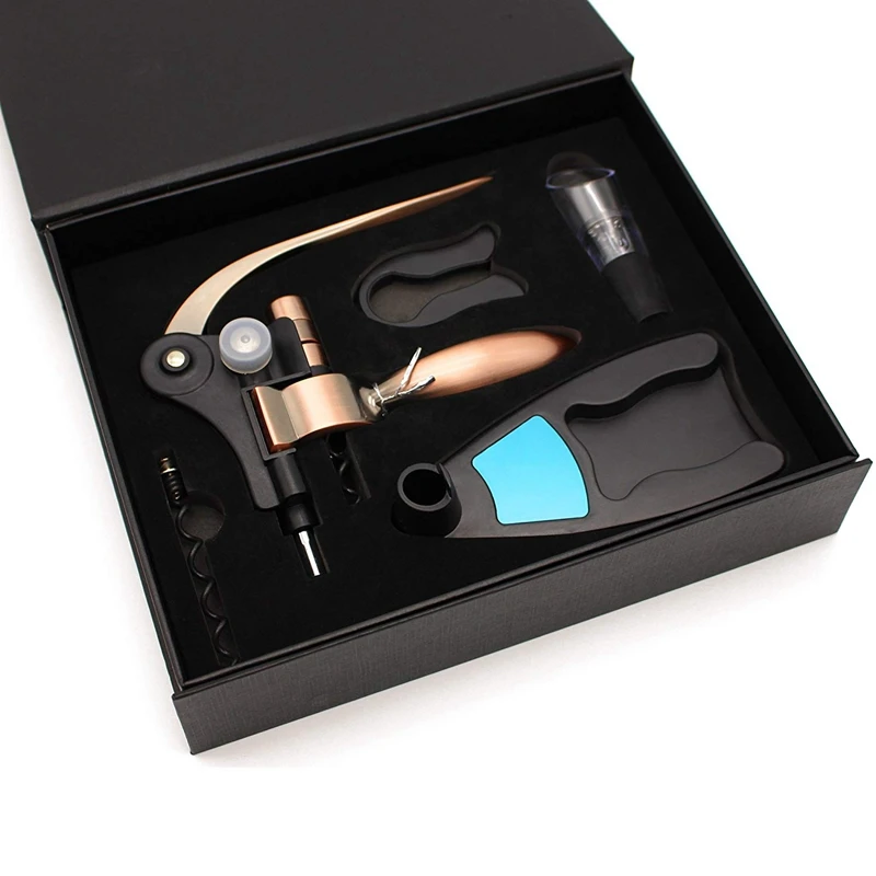 

Corkscrew Wine Opener With Foil Cutter And Replacement Corkscrew Spiral Rabbit Wine Opener And Display Stand - Luxury Wine Opene