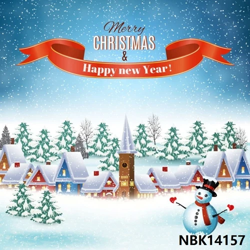 NBK14157 Рождественский фон Зимний снег сказка конфеты бар торт дом камин Страна Чудес Принцесса Детский фон для фотостудии - Цвет: NBK14157