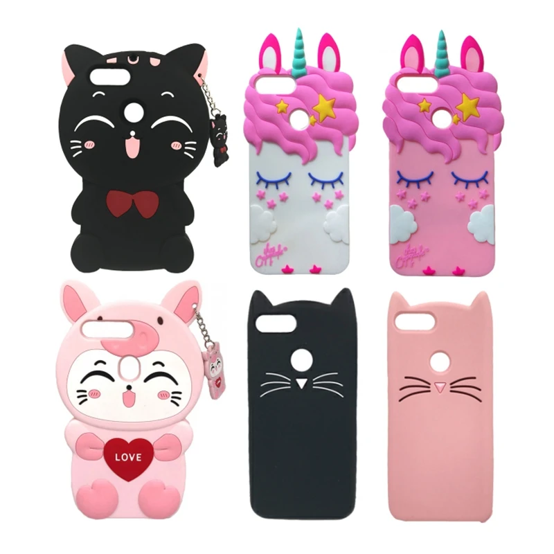 

Honor7X Case for Huawei Honor 7X Case Cover for Coque Huawei Honor 7 X Fundas 3D Cartoon Unicorn Cat Soft Silicone Phone Cases