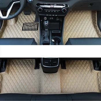 

leather car floor mats for hyundai tucson 2016 2017 2018 2019 2020 mat carpet interior accessories auto foot durable