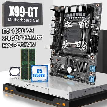 

High gaming performance motherboard X99GT set with E5 1650V3 3.5 GHz and 2*8gb ddr4 2133mzh ecc reg memory