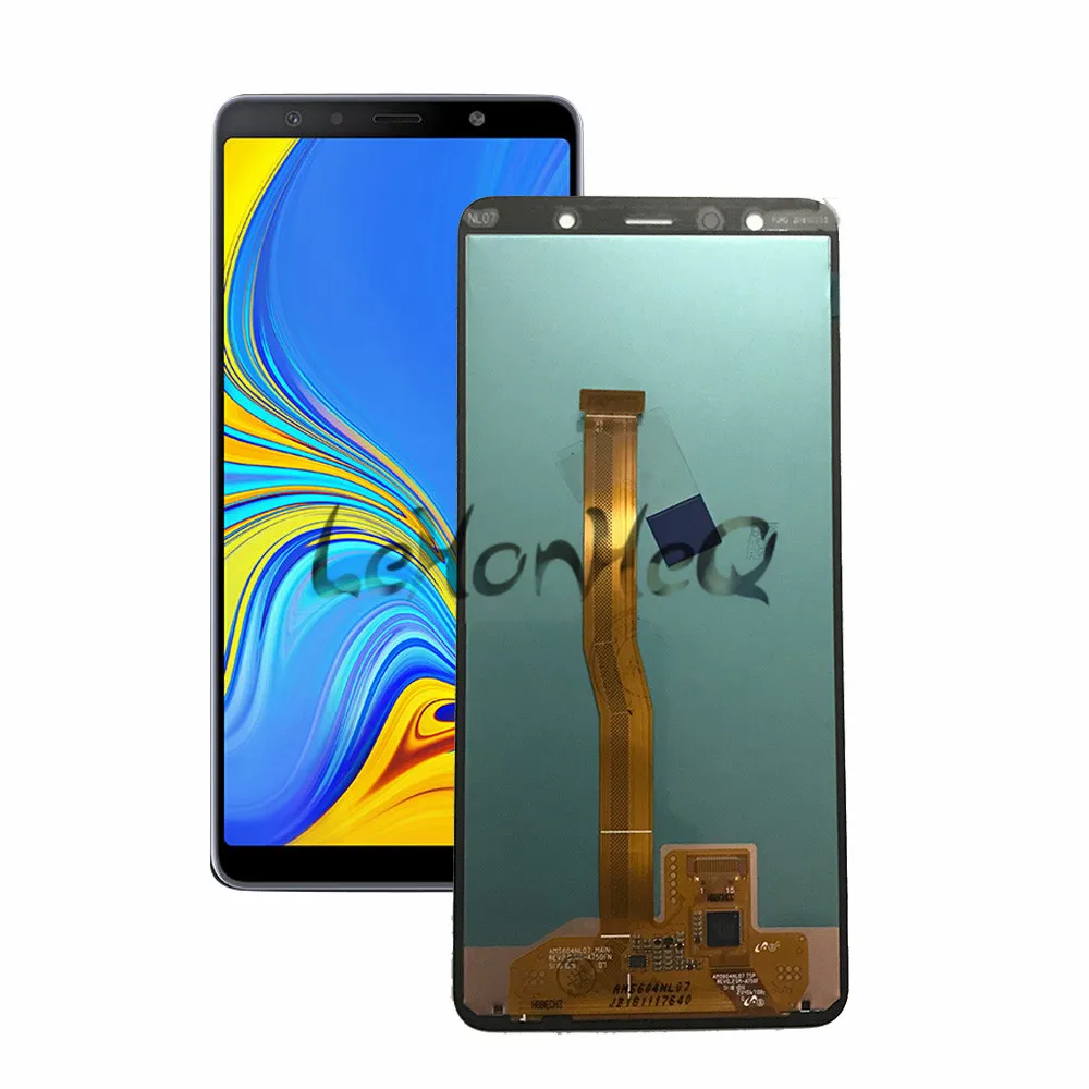 Супер AMOLED/OLED/TFT lcd для samsung Galaxy A7 A750 SM-A750F A750F дисплей с сенсорным экраном в сборе Запасная часть - Цвет: Black original