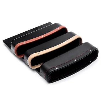 

Universal Car Seat Crevice Storage Box PU Leather Car Organizer Cup Holder Auto Gap Side Pocket for Stowing Tidying