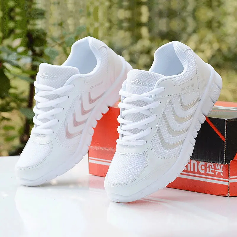 Ceny Buty do biegania damskie sneakersy 2020 damskie buty sportowe damskie buty oddychające siatkowe buty sportowe trampki damskie Zapatos De Mujer