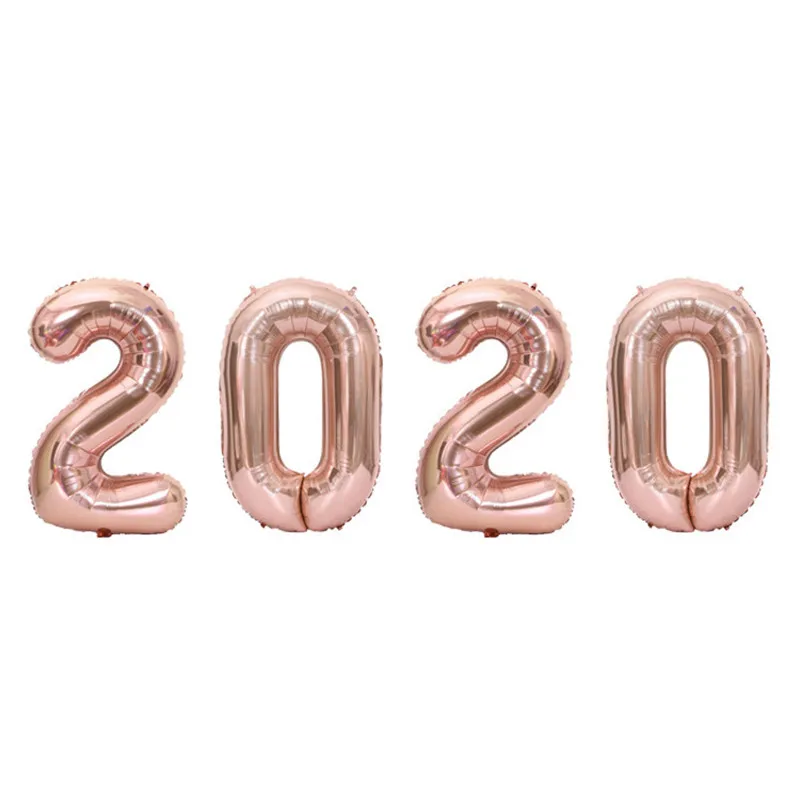 Цифры воздушный шар 2020 буквы с Новым Годом Украшения Из Фольги воздушные шары