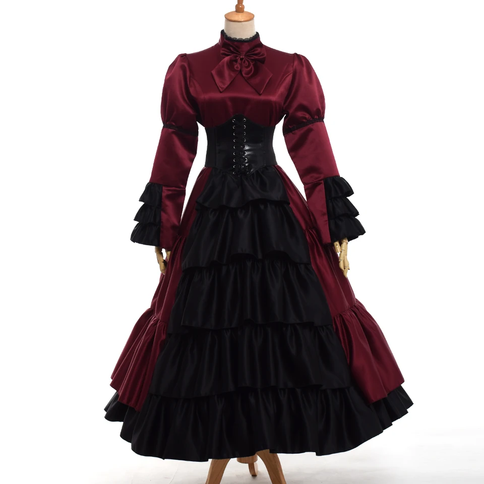 Costume Vampire Gothique Victorien Pour Homme - Queue-de-pie, Smoking élégant - Pour Halloween, Cosplay, Soirée