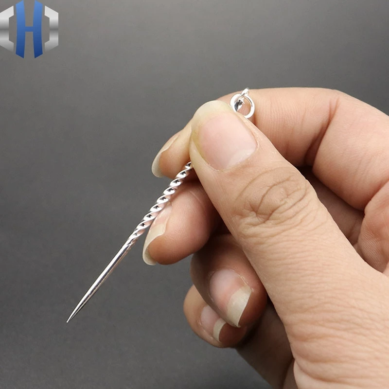 S990 Sterling Silver Toothpick Portable Carry Aluminum Toothpick Creative Mini Set Fruit Sign Toothpick Box