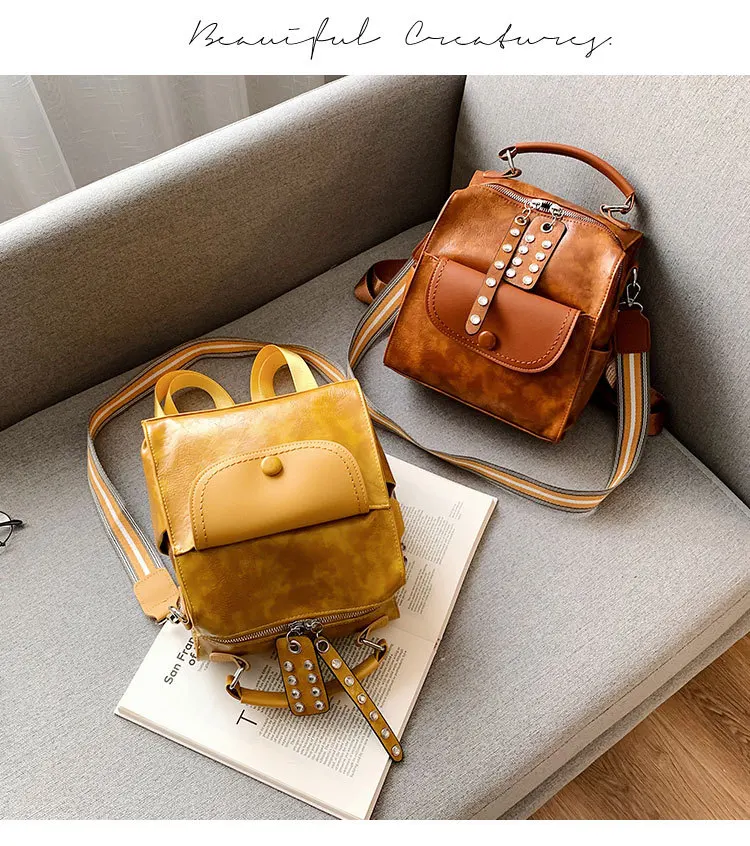 Bolsa Feminina De Couro De Vaca Sac A Dos Fille De Marque Водонепроницаемый женский рюкзак Femal из искусственной кожи женские рюкзаки s