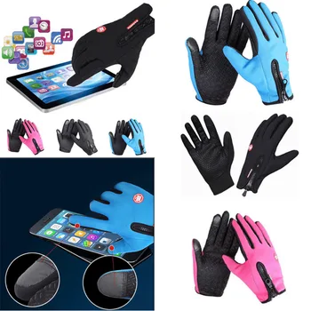 

Men Warm Gloves Fleece Gloves Touch Screen Material Waterproof Winter Riding Bicycle Glove Non-Slip Skiing Outdoor Tool Gloves