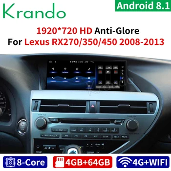 

krando Android 8.1 8 Core 4+64G radio audio GPS Car Multimedia Player for Lexus RX270 RX350 RX450 2008 2009 2010 2011 2012 2013