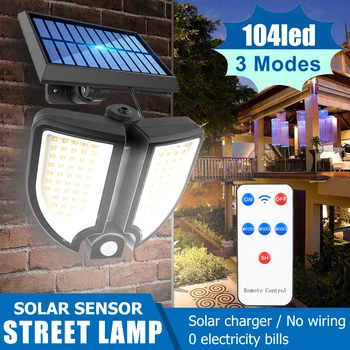 

104LED Outdoor Wall Lamp PIR Motion Sensor Security Light Outdoor Waterproof Street Light for Garden Security Wall Lamps