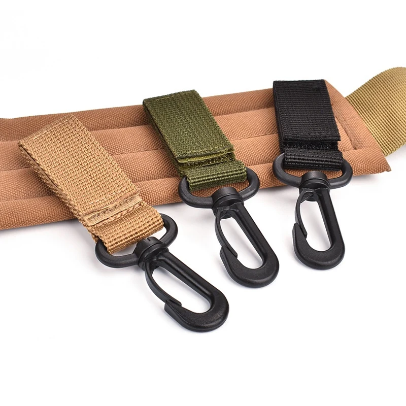 

Outdoor (Tactical) Molle Webbing Buckle Climbing Belt Swivel Carabiner Clip Hunting Camping Hanging Backpack Key Hook Clasp