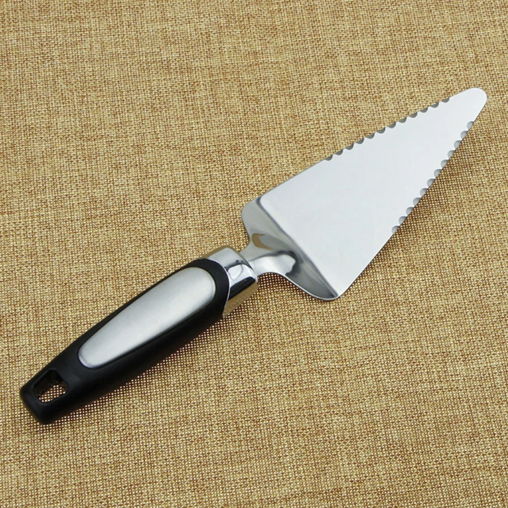 Home Quiches No-slip Pizza Slicers Serrated Edge Peel Cheese Cake Shovel Kitchen Baking Tools Cutter Tarts Pies Stainless Steel