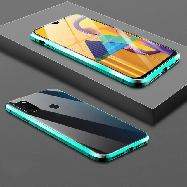 Magnetic Metal Double Glass Case For Huawei P30 Lite Cases Huawei P40 Pro P20 Mate 20 30 Nova 5T 3i 7 SE Y9 Prime 2019 Covers Green6