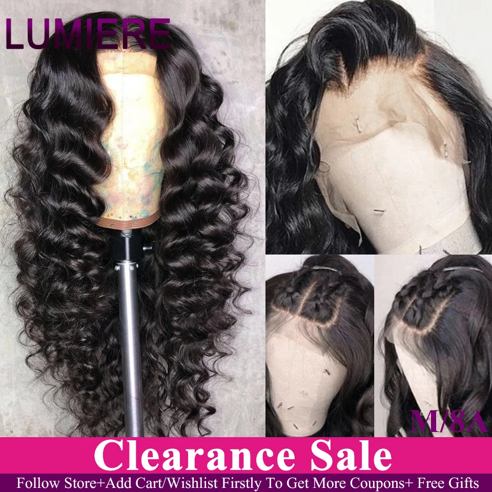 Lumiere Hair 13X4 парики из человеческих волос на сетке спереди индийские свободные