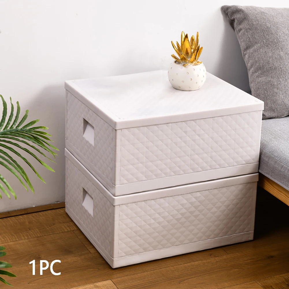 

Bedroom Storage Box Collapsible With Lid Organizer Under Closet Large Capacity 35L Home Student Dorm Clothes Container Sundries