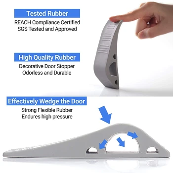 

Top-Door Stopper Rubber Door Stop Wedge Security Door Stops with Door Holder Rubber Door Stoppers Works On All Floor Types