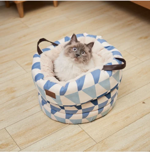 Теплая мягкая кровать Дом продукт для собак и кошек Pet Подушка щенок питомник Домашние животные зима теплая мягкая кровать гнездо спальный мешок с игрушечным шариком