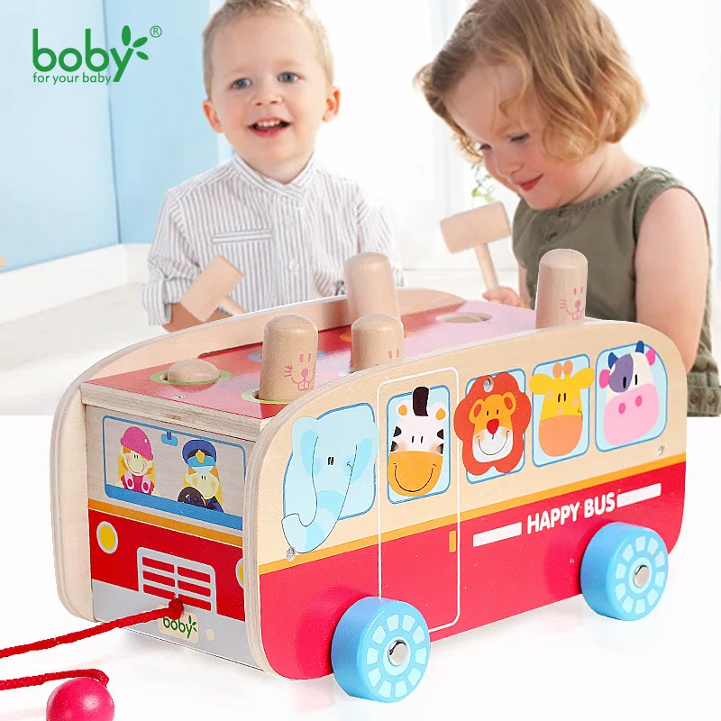 

Children Fun Bus Play Hamster Kindergarten Early Childhood Pound Beat Large Size Dazhuang Units Interactive Educational Toy
