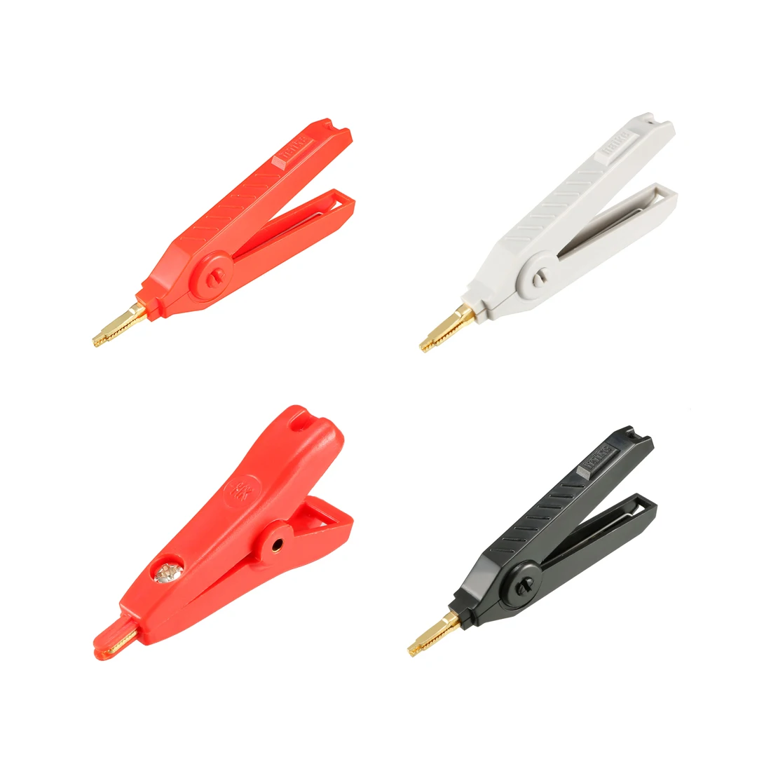 

uxcell Uxcell 1Pcs Alligator Clip Adapter Extender Banana Jack 20A Test Clamp Full Shroud Insulated White/Black/Red