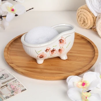 

Stand 250 ml with sponge bath "Orchids"