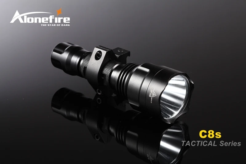 AloneFire C8 CREE XML T6 L2 U3 светодиодный тактический флэш-светильник фонарь 20 мм крепление для страйкбола прицел ружья светильник 18650 батарея