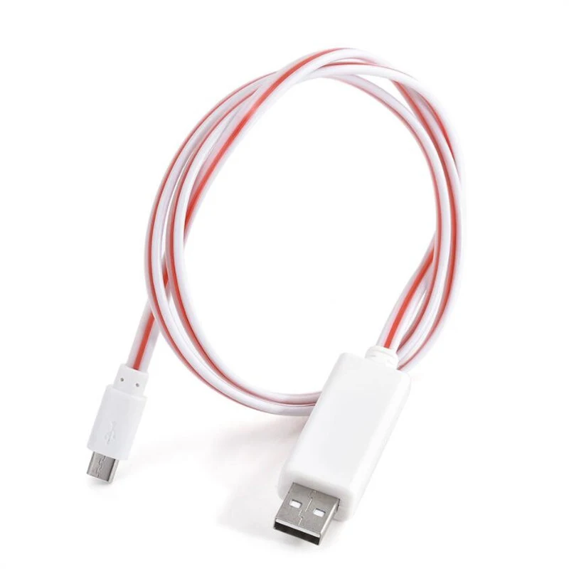 White And Purple Светодиодный зарядный кабель USB type C/Micro USB/8PIN для samsung S10 S9, Автоматическое отключение питания, умный защитный яркий шнур - Цвет: White And Purple