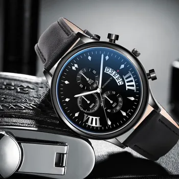 

Men Luxury Sports Watch Analog Sport Leather Busine Quartz Mens Watches relogio masculino watches men Fashion Sport watch #1