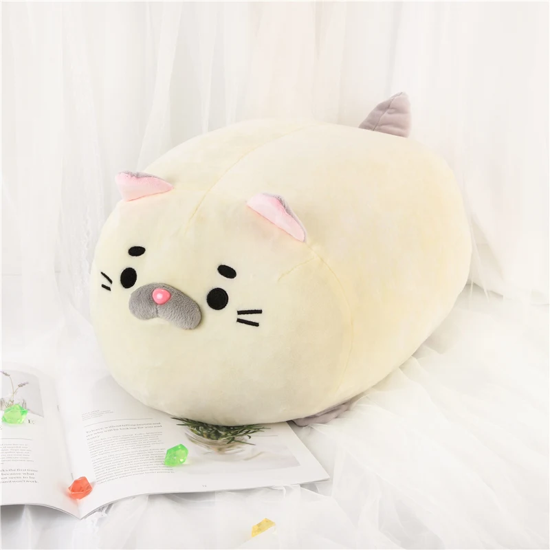 50 см подушка для кошки, плюшевая игрушка для кошки, мягкая собачья кукла, диванная подушка, мягкие подушечные куклы, Мультяшные животные, игрушки для девочки, подарок - Цвет: Розовый