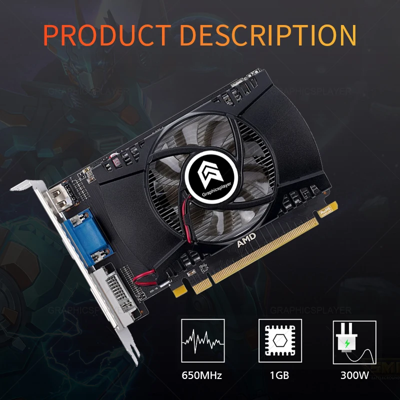 computer graphics cards HD6570 1GB 1024MB GDDR5 128BIT video card vga placa de video For AMD PC video card for gaming pc