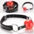 Drop Shipping PU Leather Band Рот Кляп Женская Оральная Фиксация Рот Фаршированный Мяч Флирт Бдсм Секс Игрушка Party Tool