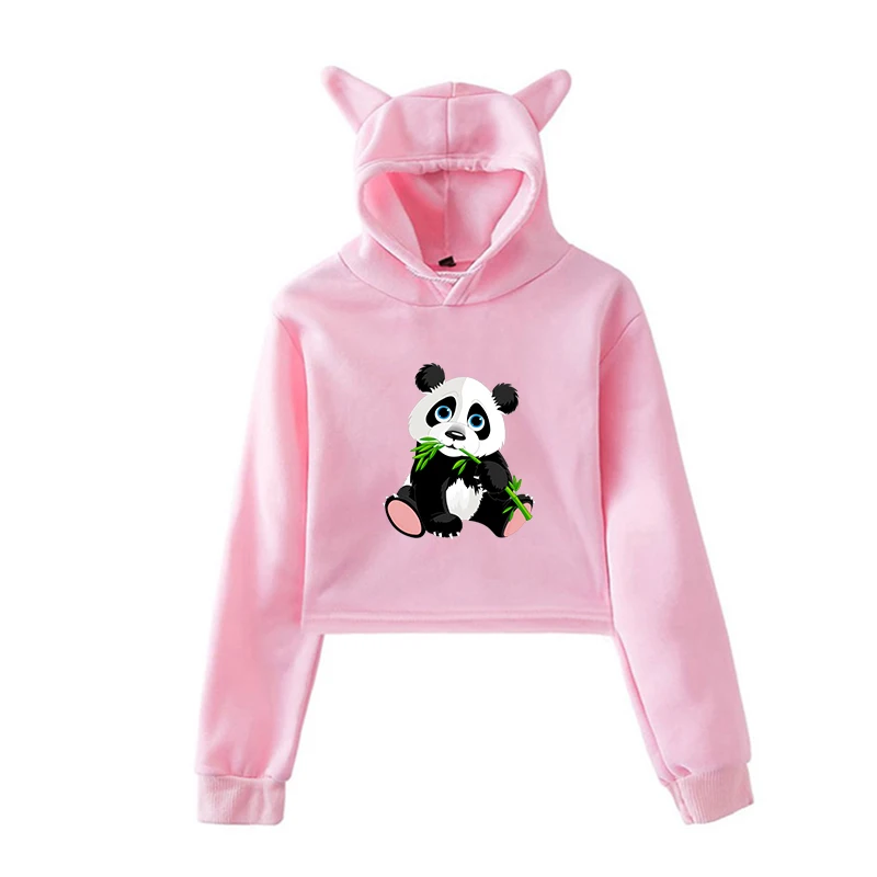 Kawaii Hoodie 11 Рисунком панды трусы толстовка осень-зима модные очаровательные кофты с капюшоном для девочек-подростков толстовки Для женщин Harajuku вязаные пуловеры с капюшоном - Цвет: Kawaii Hoodie 11