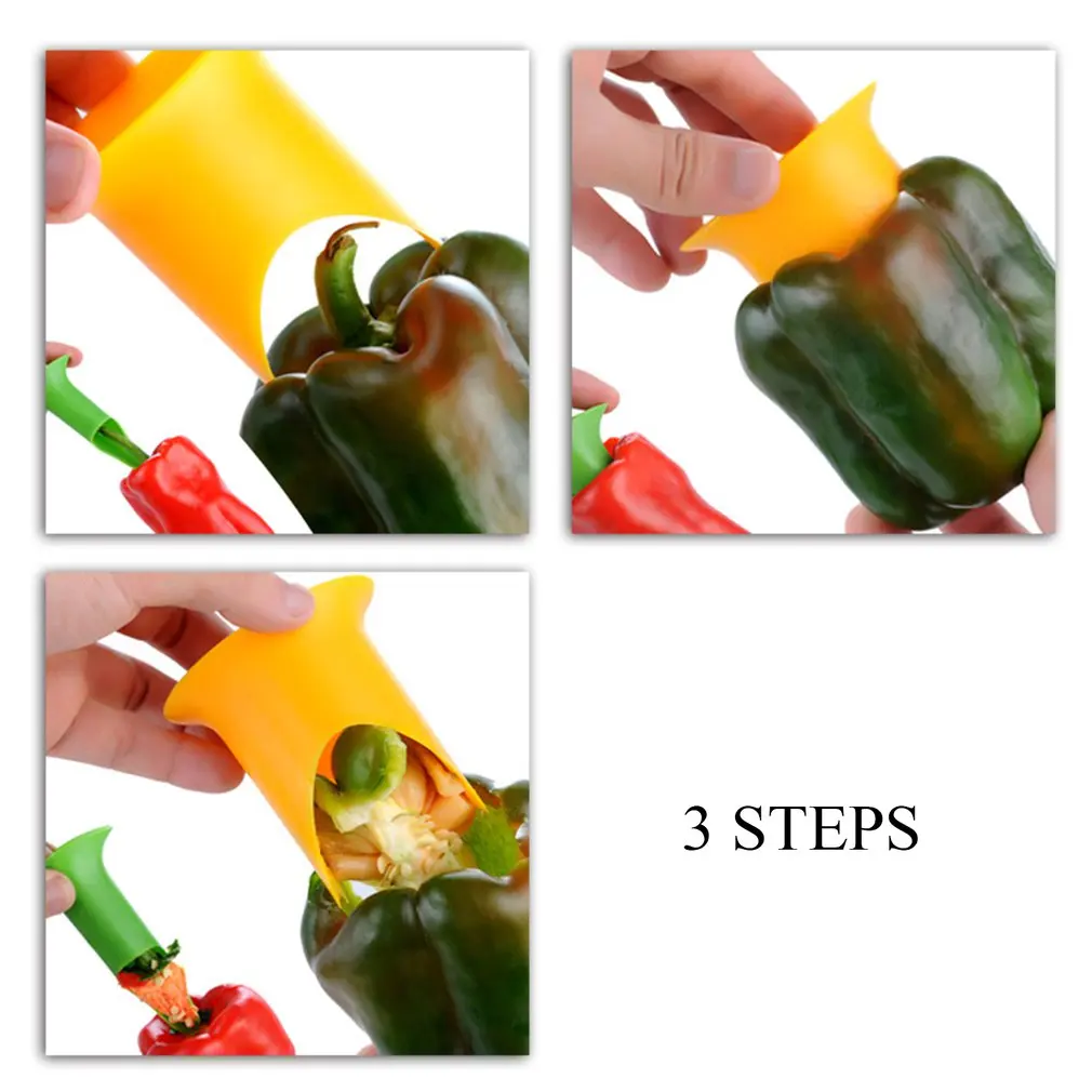 Перец чили Белл Jalapeno Corer Seed Remover зеленый перец Чили резак коронщик овощечистка фруктов Кухня