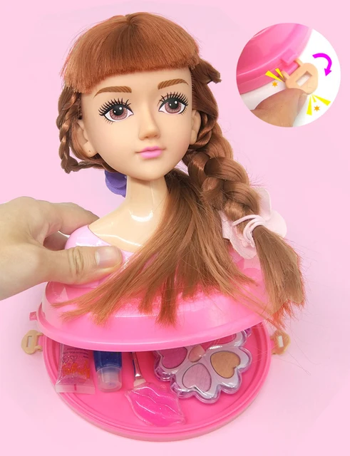 PRESTON Kids Dolls Maquiagem Pente De Cabelo Brinquedo Fofo Novidade Treino Princesa  Jogo De Beleza Casa Fingir Brincar Conjunto