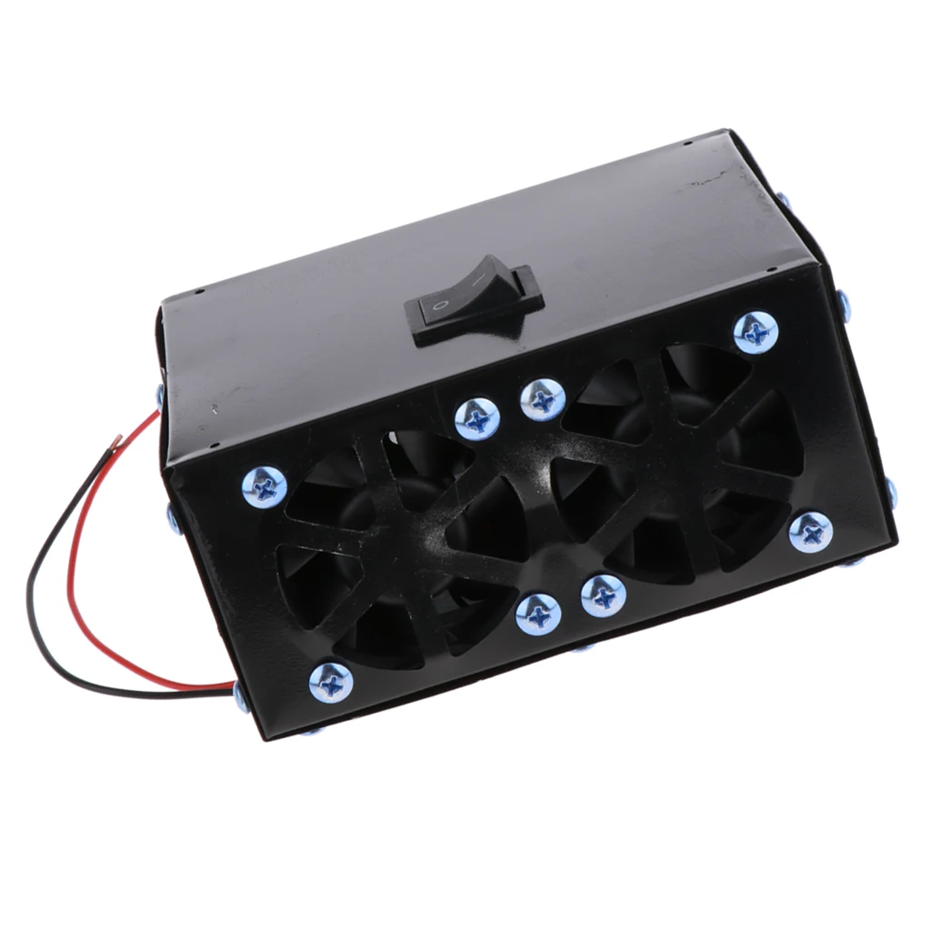 Windshield Car Heater Fan - Portable Car Defroster Defogger 12V Truck Car Heat Fan 500W (Black)