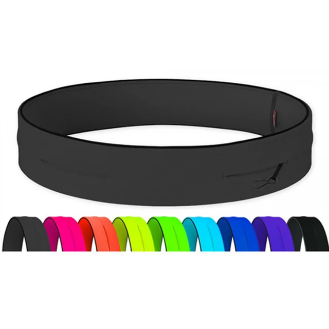 US $4.89 Professional Running Waist Bag Elastic Super Thin Men Women Gym Sports Bag Trail Invisible Phone Mo