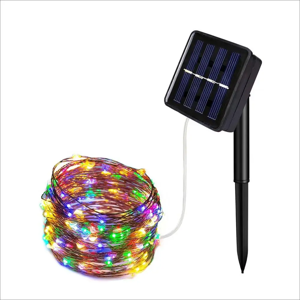 Функциональный Рождественский Весенний фестиваль декоративный медный светильник s водонепроницаемый садовый светильник s солнечный медный светильник - Испускаемый цвет: 7 meter 50 lights