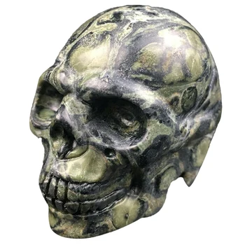 

2 inch Natural Kambaba Jasper Quartz Crystal Skull Carved Skull Reiki Healing
