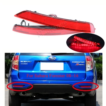 

MIZIAUTO 1Pair Rear Bumper Reflector light For Subaru Forester impreza legacy 08~16 Red LED rear Brake tail light fog lamp