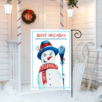 

45x30cm Flax Christmas Door Banner Flag Merry Christmas Decorations for Home Christmas Ornaments Xmas Gifts New Year Navidad