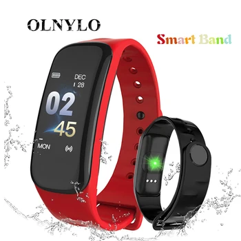 

C1 plus SmartBand Fitness Tracker Smart Watch IP67 Waterproof Heart Rate Monitor Blood Pressure Smart Band Health Watch Bracelet