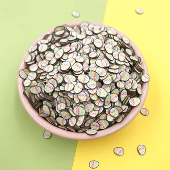 

100g/lot 5mm Egg Slice Colorful Polymer Clay Sprinkles for Crafts Phone Decoration Scrapbook DIY Slime Crystal Mud Filling