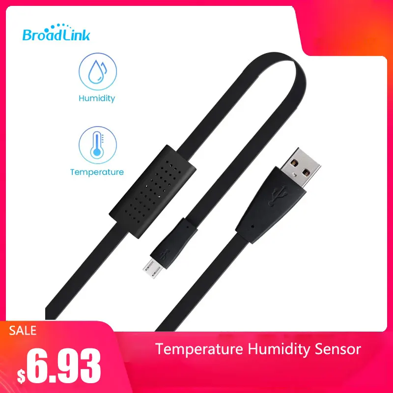 Broadlink Hts2 Usb-Pouts Tempetature Vochtight Eid Sensor Detector Met Rm4 Pro Slimme Afstandsbediening
