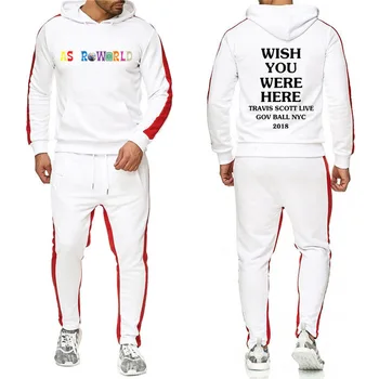 

2020TRAVIS SCOTT ASTROWORLD Smiley World Hooded Sportswear Men's Streetwear Casual Pants Men's Sportswear